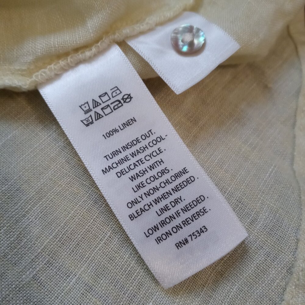 Sigrid Olsen 100% Linen Button Down Shirt (S) - image 8